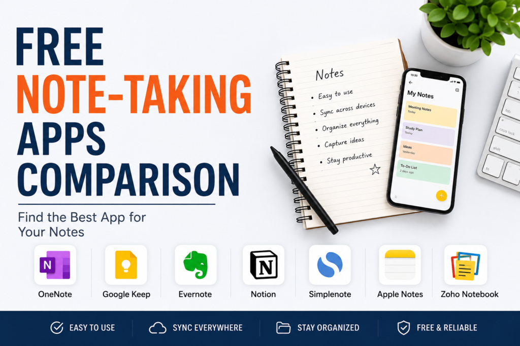 Free note-taking apps comparison